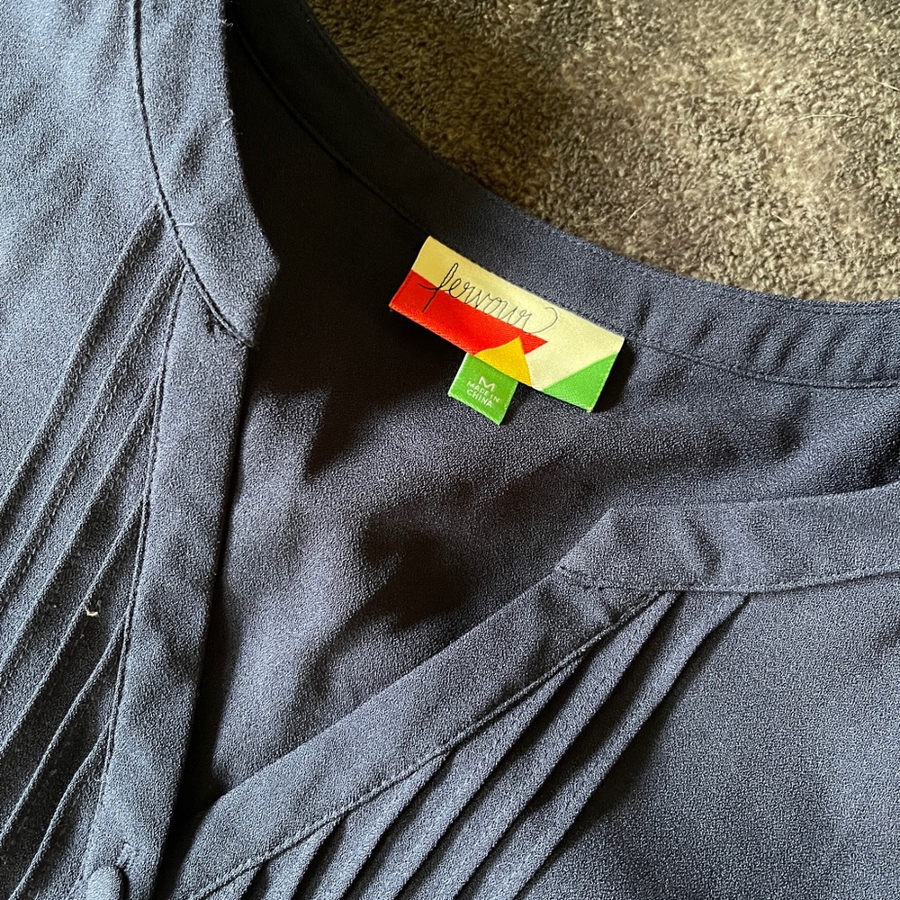 Fervour (ModCloth) Tie-back Button Top - Picture 5 of 8